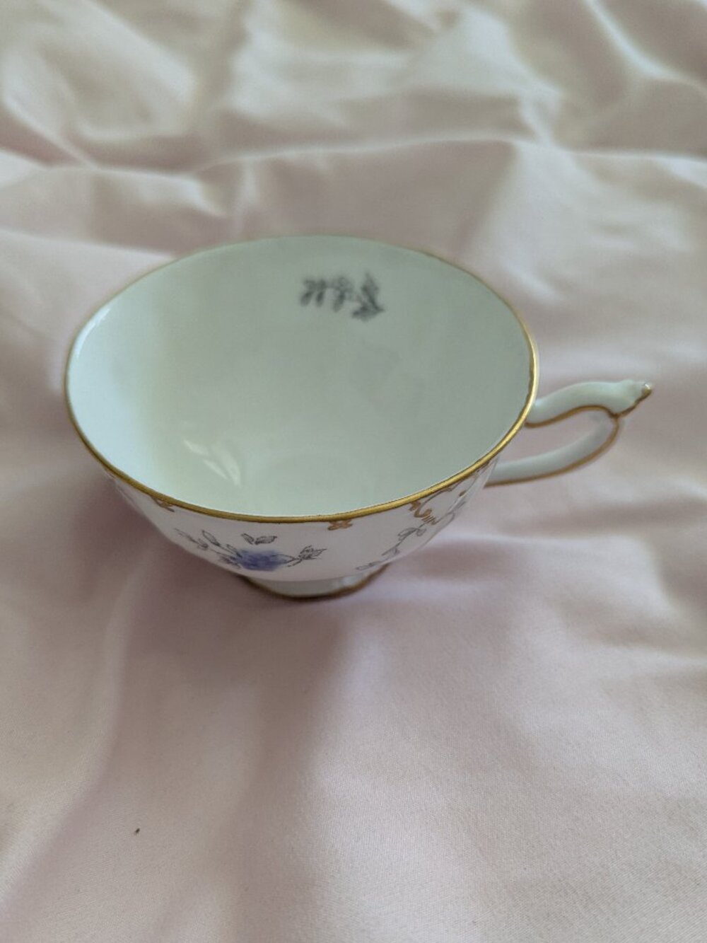 Royal Crown Derby Delphine Blue Teacup Vintage 1975
